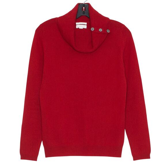 Charter Club Sweater Cashmere Cowl Neck Preppy Old Money Quiet Luxury Red Small - Picture 1 of 6